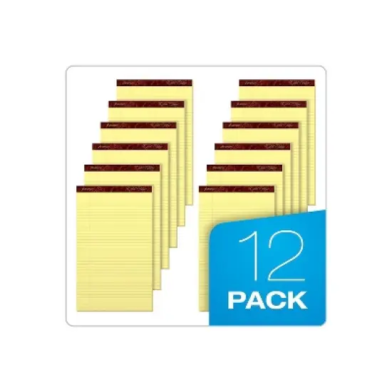 Ampad Gold Fibre Pads 8 1/2 x 14 Canary 50 Sheets Dozen 20030 image {6}