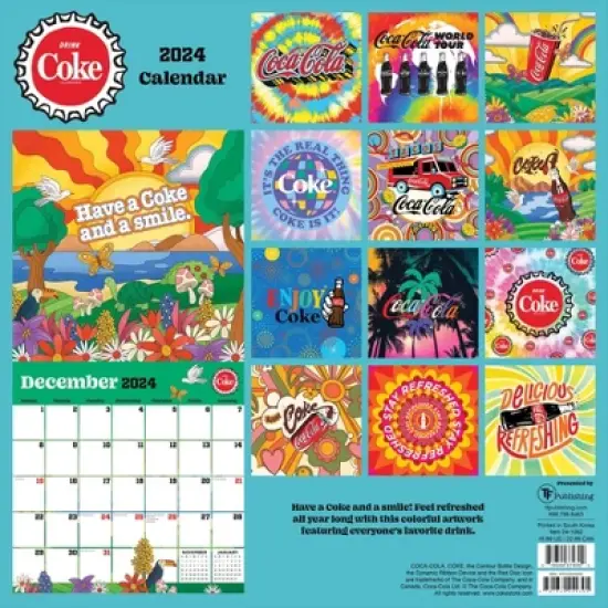 TF Publishing 2024 Wall Calendar 12"x12" Coco Cola: Festival of Life image {4}