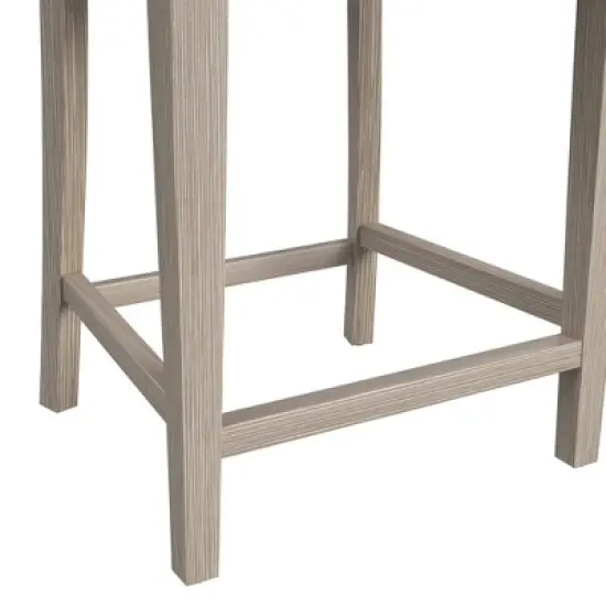 Set of 2 26" Bayview NonSwivel Counter Height Barstool White/Silver - Hillsdale Furniture image {7}
