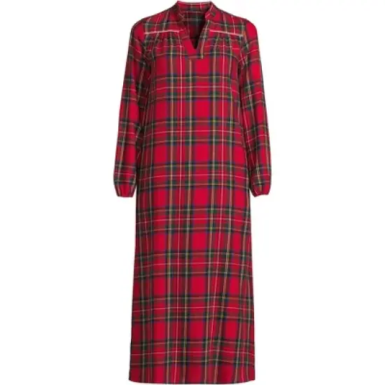 Lands' End Women's Long Sleeve Flannel Nightgown image {5}