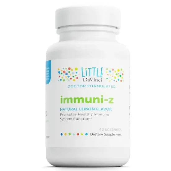 Little DaVinci Immuni-z - Kids Zinc Lozenge to Support Immune Health, Throat Tissue, Brain Health* - Lemon Flavor - 60 Lozenges image {6}