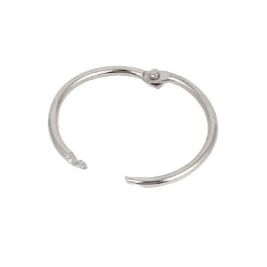 Unique Bargains Staple Book Binder 1.5" Outer Diameter Loose Leaf Ring Keychain 10 Pcs image {2}