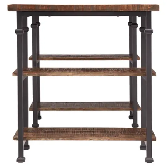 Ronay Wood Writing Desk with Storage - Inspire Q image {1}