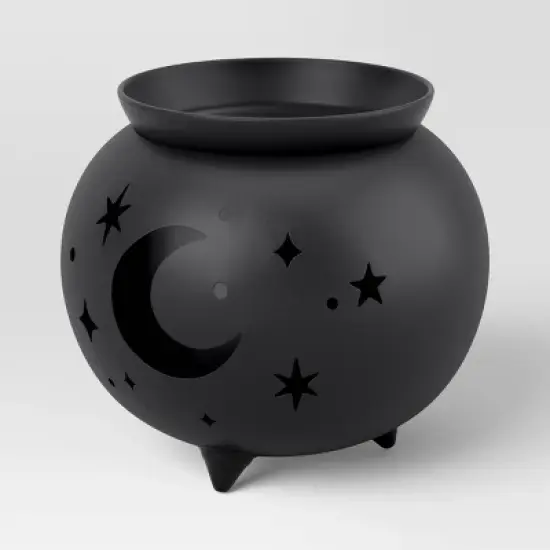 9" Large Metal Cauldron Planter Halloween Decorative Prop Black - Hyde and EEK! Boutique&trade; image {2}