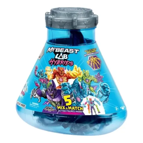 MrBeast Lab Hybrids Hyper Fusion Hybrid Lab Action Figure Playset: 5-Piece Plastic Toy Set image {5}