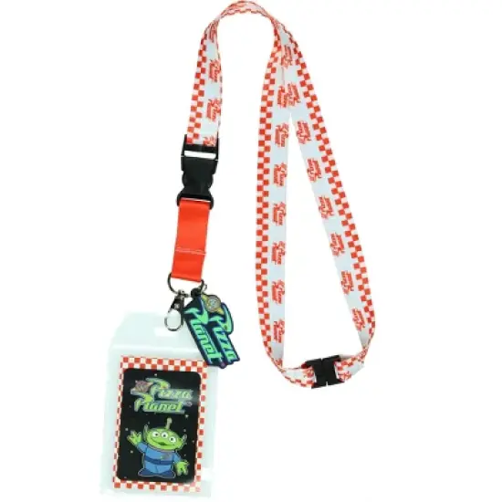 Disney Toy Story Pizza Planet Alien Design Lanyard with ID Holder and Charm image {5}