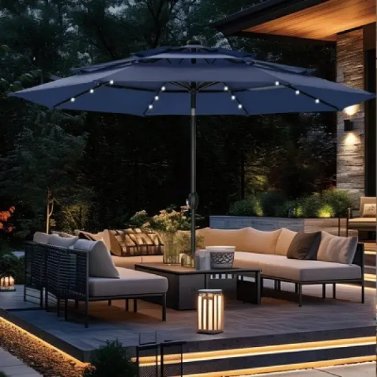 Captiva Designs 10ft Vented Patio Umbrella with 8 Sturdy Ribs for Garden, Poolside & Lawn image {17}