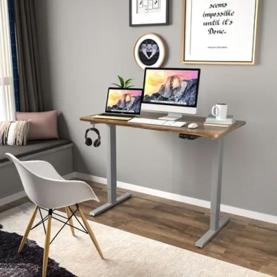 Costway Electric Standing Desk  Adjustable Height Computer Desk Dual Motor w/ Controller image {2}