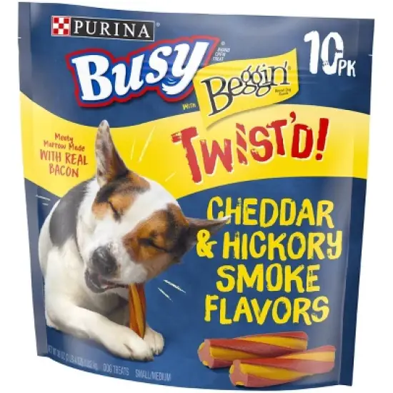 Busy Bone Twisted Chewy with Bacon Flavor Dog Treat - 36oz image {3}