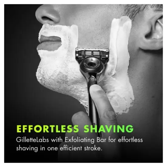 Gillette Labs Exfoliating Bar Razor + 2 Razor Blade Refills & Premium Magnetic Stand image {6}