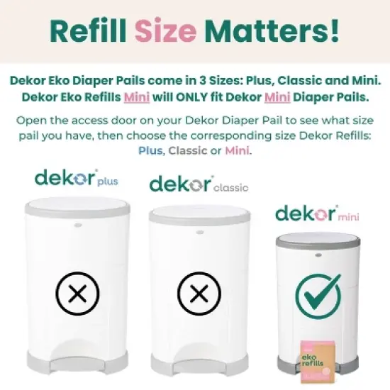 Diaper Dekor Eko Mini Diaper Pail Refill - 2pk image {2}