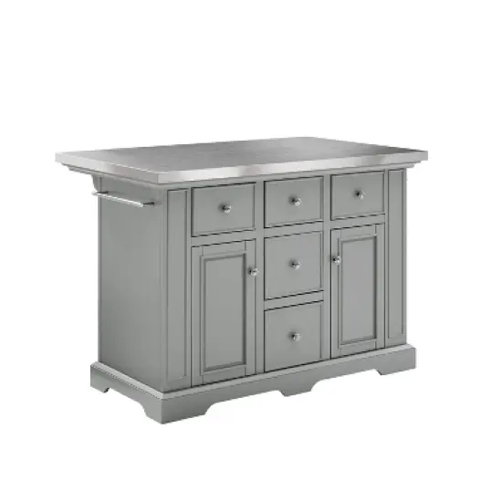 Julia Stainless Steel Top Kitchen Island - Crosley image {6}