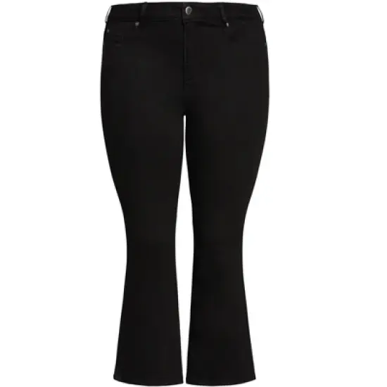 AVENUE | Women's Plus Size Glam Denim Woven Jean Black - petite  - 20W image {2}