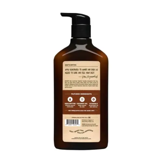 DR. SQUATCH Men's Natural Hand Lotion - Wood Barrel Bourbon - 10 fl oz image {1}