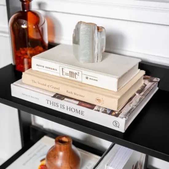 55" Thatcher Transitional Wood 4 Shelf Ladder Bookshelf - Saracina Home image {6}