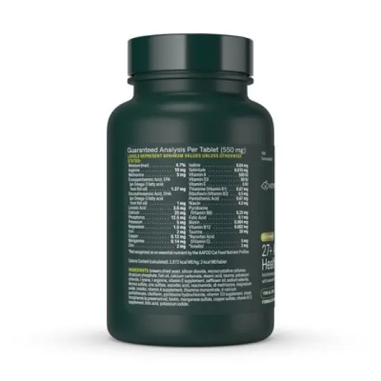 VetriScience 27+ Active Health Tablets for Cats, Everyday Health Support, 90 Count Bottle image {2}