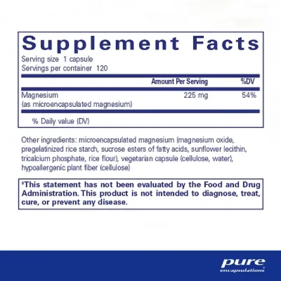 Pure Encapsulations UltraMag Magnesium - Supports Metabolism, Energy Production, Bones, Muscle Relaxation, and Cardiovascular Health - 120 Capsules image {1}