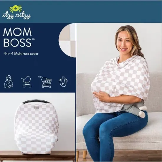 Itzy Ritzy Mom Boss 4-in-1 Nursing Cover - Tan image {5}