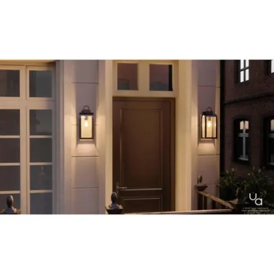 Urban Ambiance Luxury Art Deco Deco Outdoor Wall Light,  16"H x 8"W,  Oil Rubbed Bronze Finish, UHP1101 image {1}