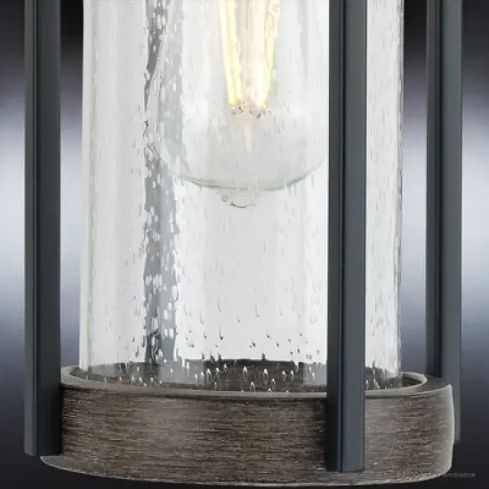 Urban Ambiance Luxury Farmhouse Outdoor Wall Sconce 13''H x 6.375''W,  Midnight Black Finish,  Newark Collection, UHP1350 image {6}