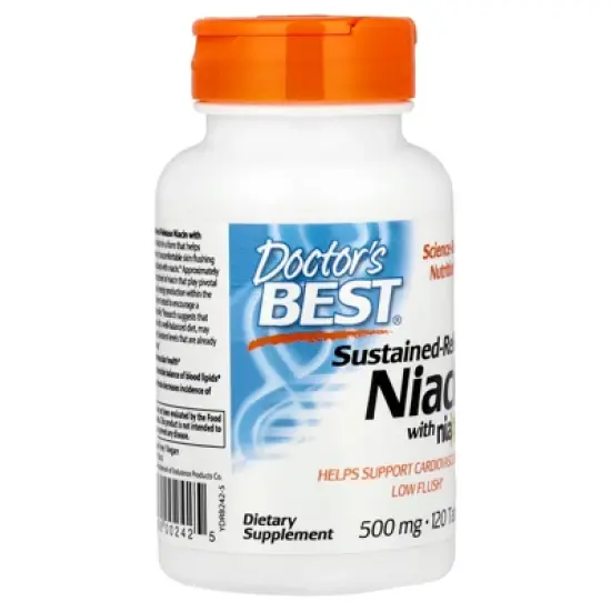 Doctor's Best Sustained-Release Niacin with niaXtend&reg;, 500 mg, 120 Tablets image {3}