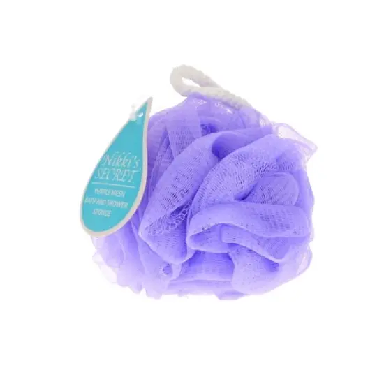 Nikki Secret Purple Mesh Bath and Shower Sponge image {1}