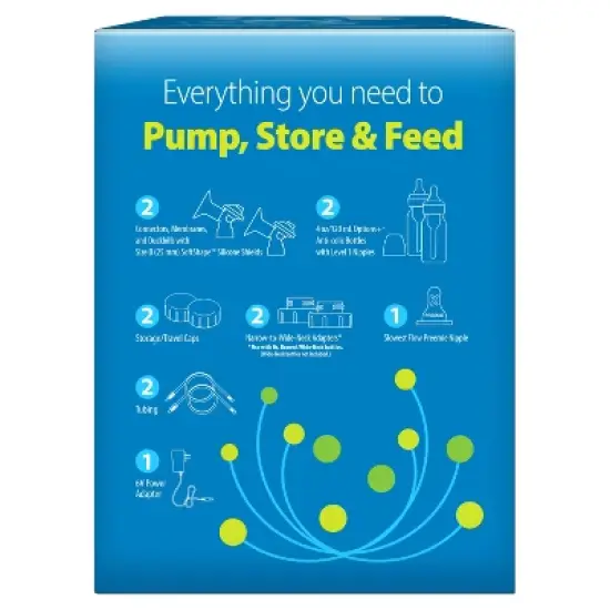 Dr. Brown's Customflow Double Electric Quiet Breast Pump with SoftShape Silicone Shields - 2ct image {6}