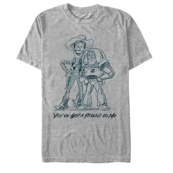 Men's Toy Story Woody and Buzz Friends T-Shirt image {3}