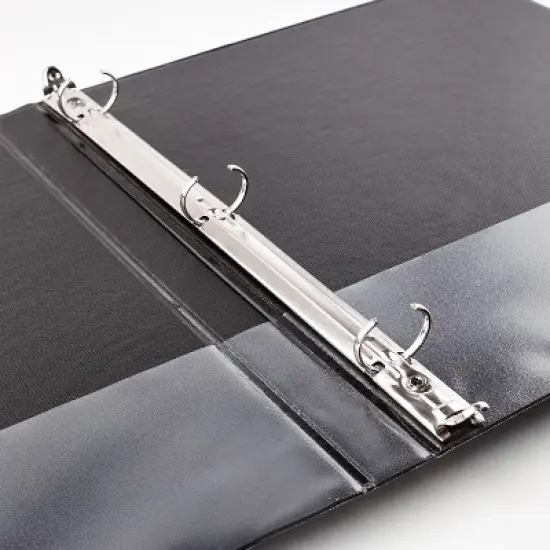 Avery Economy View 3 Ring Binder, 1/2 Inch Round Rings, 4 Black Binders (05705) image {6}