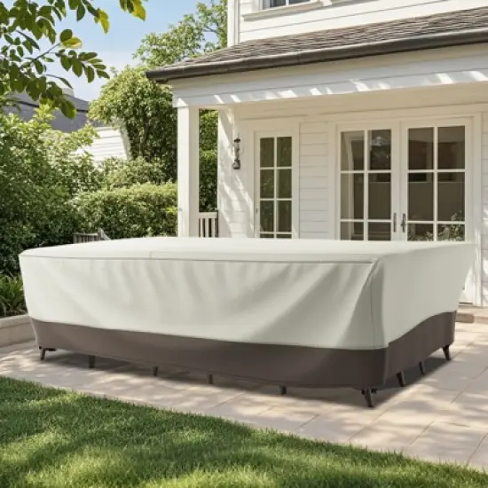 POCASSY Waterproof Outdoor Furniture Cover - 600D Oxford Patio Furniture Cover for  Furniture Set with Handle and Storage Bag image {2}