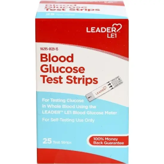 Leader Blood Glucose Test Strips, 25 Count image {4}