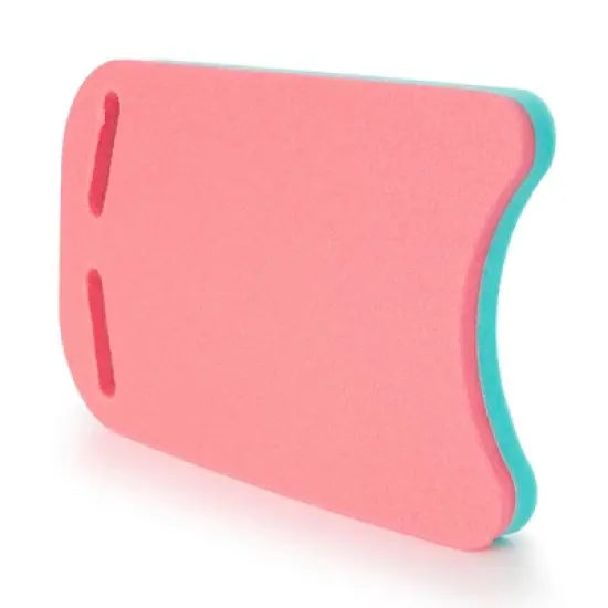 Floatation iQ Swimming Pool Training Fitness Exercise Universal Foam Paddle Kickboard Water Toy for Kids and Adults, Pink/Teal image {3}