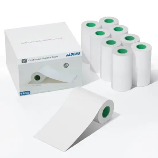 JADENS 2 Inch Thermal Printing Paper Roll for JD-21 printer, 9 rolls image {2}