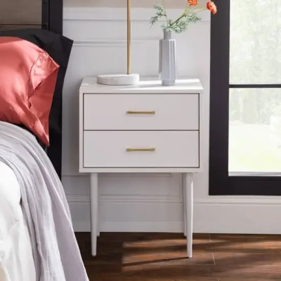 Ora Mid-Century Modern 2 Drawer Nightstand - Saracina Home image {12}