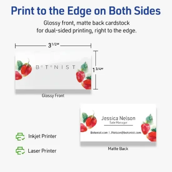 Avery 1-3/4" x 3-1/2" Rectangle Cards, Glossy White, 80ct image {5}
