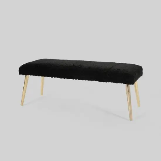 Capernaum Faux Fur Bench - Christopher Knight Home image {6}