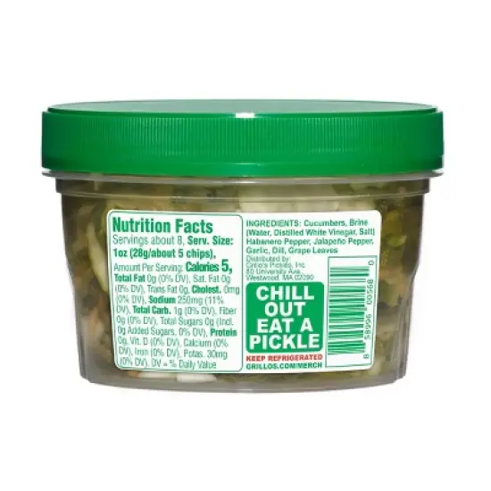 Grillo's Pickles Blazing Hot Dill Chips - 16 fl oz image {2}