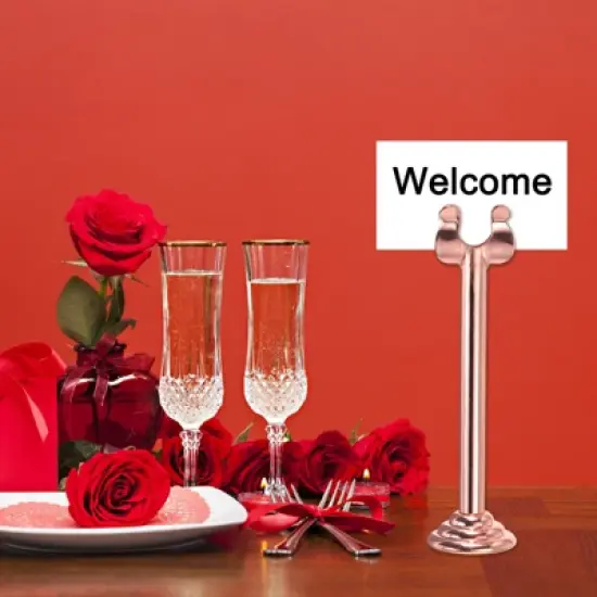 Unique Bargains Smooth Stable Rust Resistant Party Wedding Card Holders 12 Pcs Black 3.15 Inch image {3}