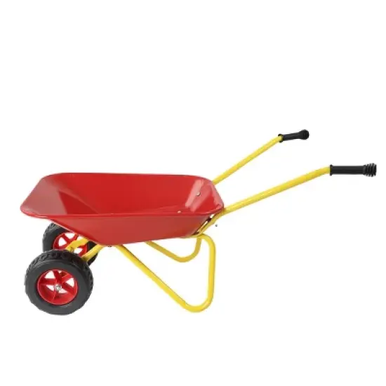 Children's metal trolley, children's trolley, children's heavy vehicle, metal structure two-wheeled trolley(red) image {6}
