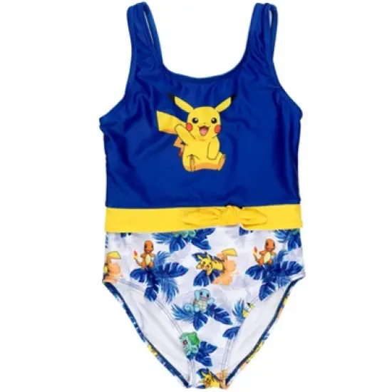 Pokemon Pikachu Girls One Piece Bathing Suit Little Kid to Big Kid image {11}