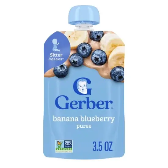 Gerber Toddler Baby Food Pouch - Banana Blueberry - 3.5oz image {9}