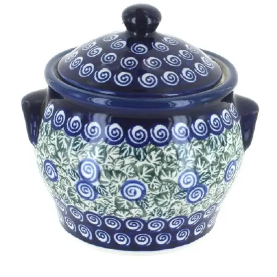 Blue Rose Polish Pottery 1096 Zaklady Small Canister image {6}