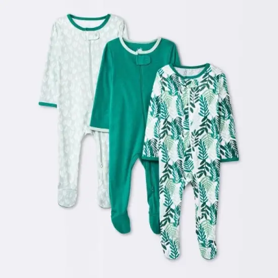 Baby Girls' 3pk Tight Fit Zip-Up Sleep N' Play - Cloud Island&trade; image {7}