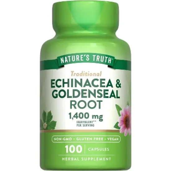 Nature's Truth Echinacea & Goldenseal Root 1400mg | 100 Capsules image {7}