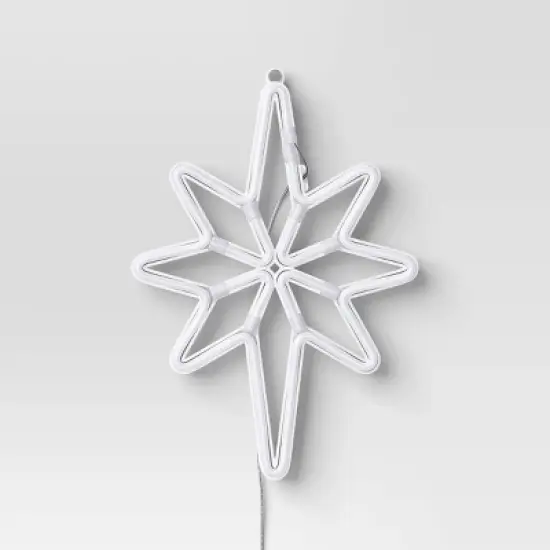 LED Battery Operated Neon Star Hangable Sign Warm White - Wondershop&trade; image {2}