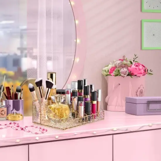 Sorbus 16 Slot Glitter Acrylic Makeup Organizer image {4}