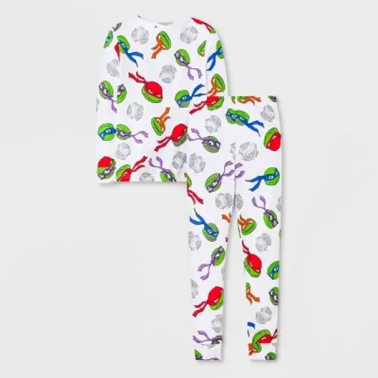 Boys' Teenage Mutant Ninja Turtles Uniform Snug Fit 4pc Pajama Set - Green image {1}