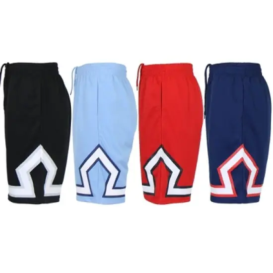 Jump Start Men's 4-Pack Lightweight Breathable Moisture Wicking Mesh Shorts image {2}