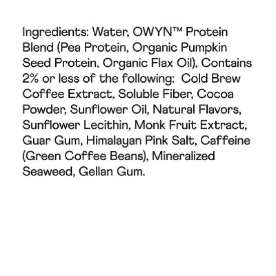 OWYN Double Shot Coffee Protein Shake with Caffeine - Mocha Latte - 44.6 fl oz/4pk image {7}