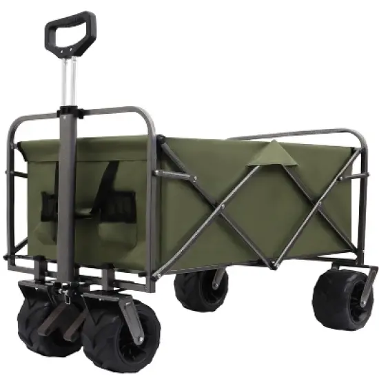 Outdoor Garden Park Utility kids wagon portable beach trolley cart camping foldable with big wheels folding wagon image {9}